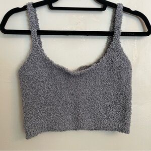 Skims Kim Kardashian Cozy Knit Bralette Smoke Size L XL